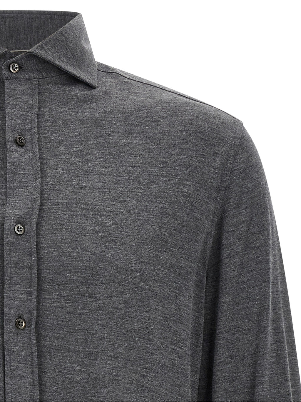 Brunello Cucinelli Gray Silk Blouse