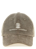 Brunello Cucinelli Gray Cotton Cap (Baseball Hat)