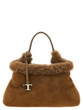Tod's Brown Merino Wool Handbag