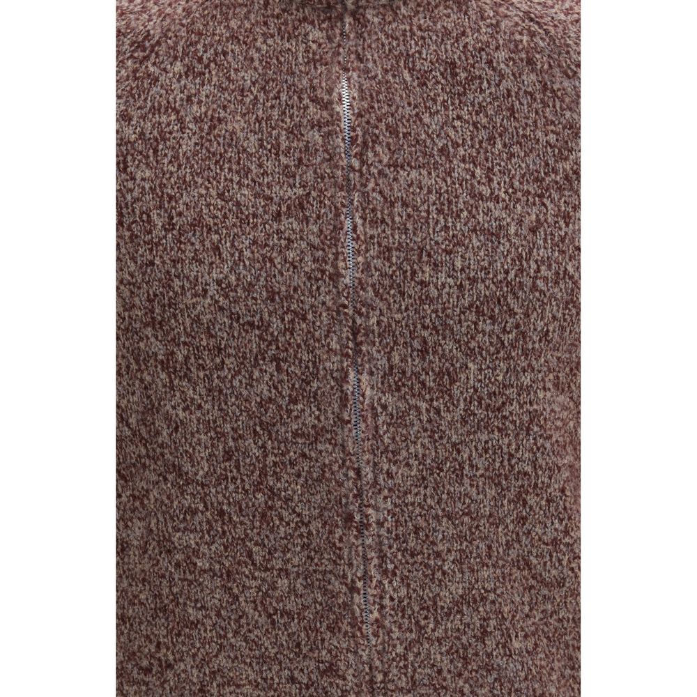 Brunello Cucinelli Bordeaux Wool Oves Aries Cardigan