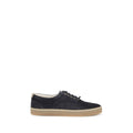 Brunello Cucinelli Blue Suede Leather Low Top Sneakers
