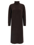Max Mara Brown Wool Midi Dress