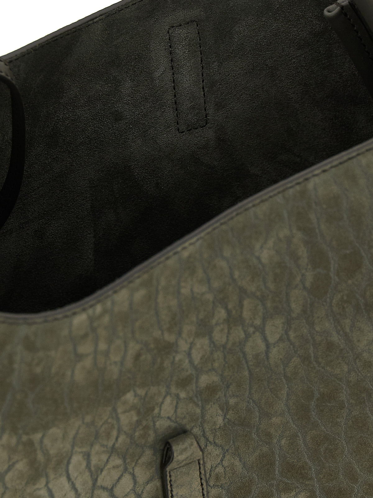 Saint Laurent Gray Lamb Leather Shoulder Bag