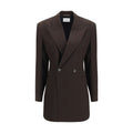 Saint Laurent Brown Wool Oves Aries Full-Length Jacket