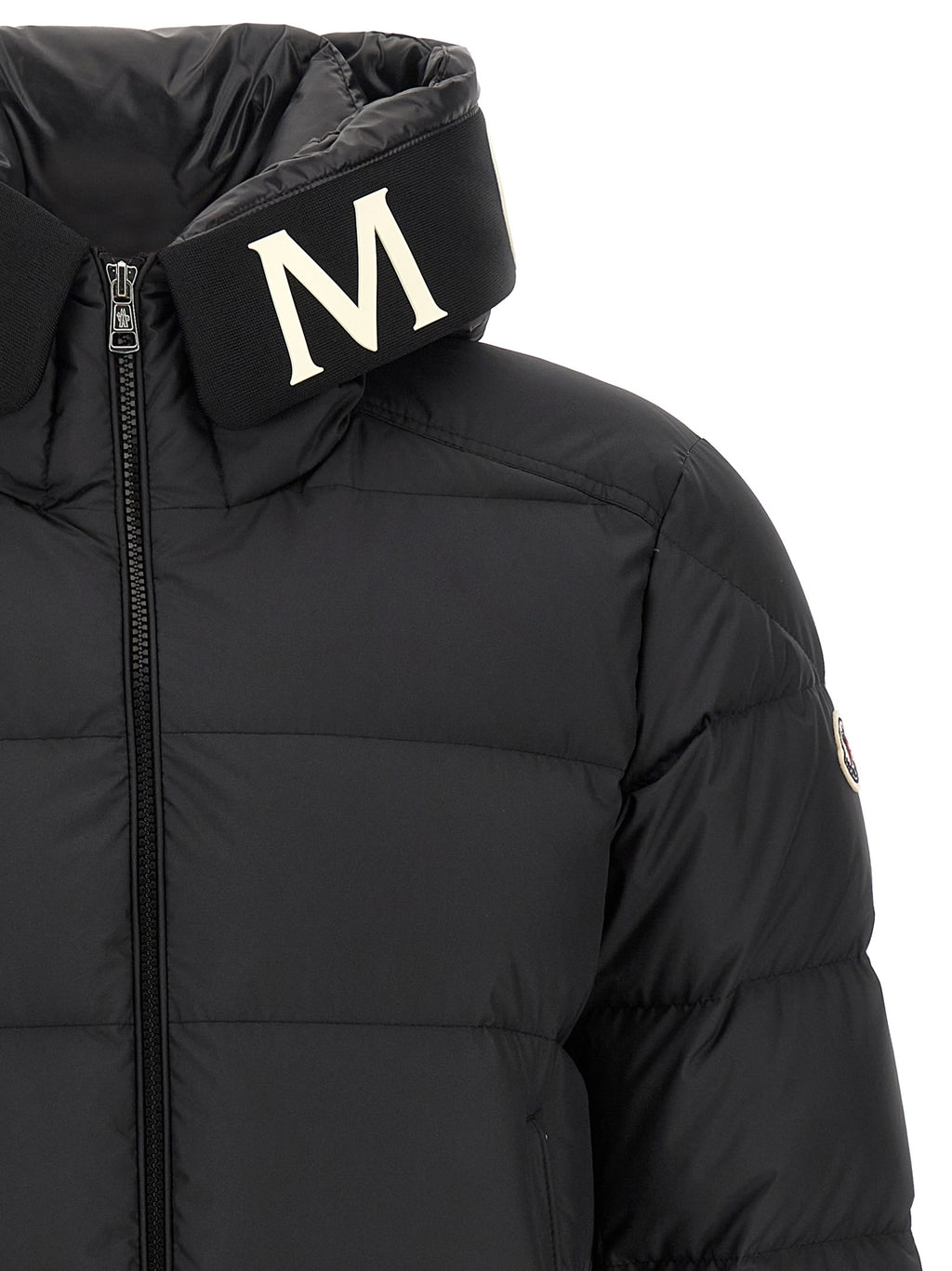 Moncler Black Polyester Full-Length Jacket