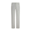 Brunello Cucinelli White Cotton Casual Pants