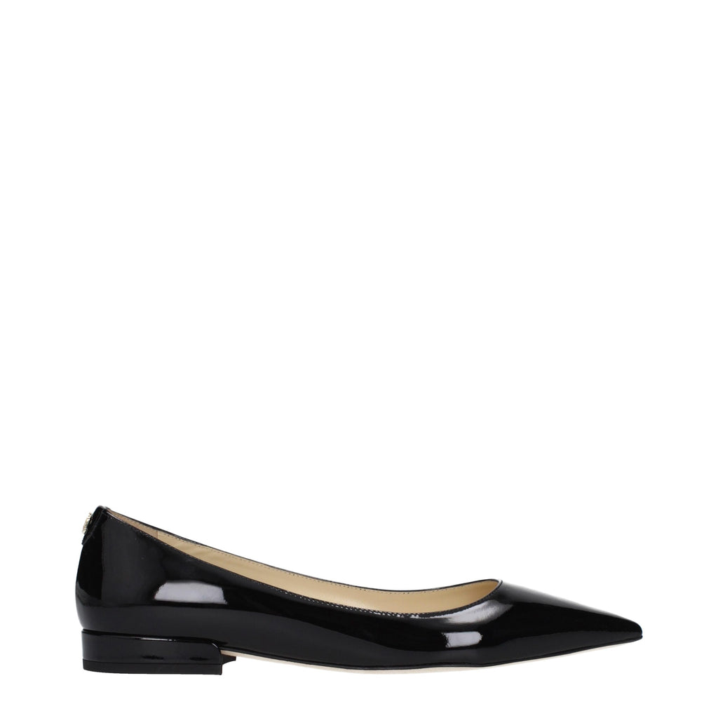 Jimmy Choo Black Leather Flats