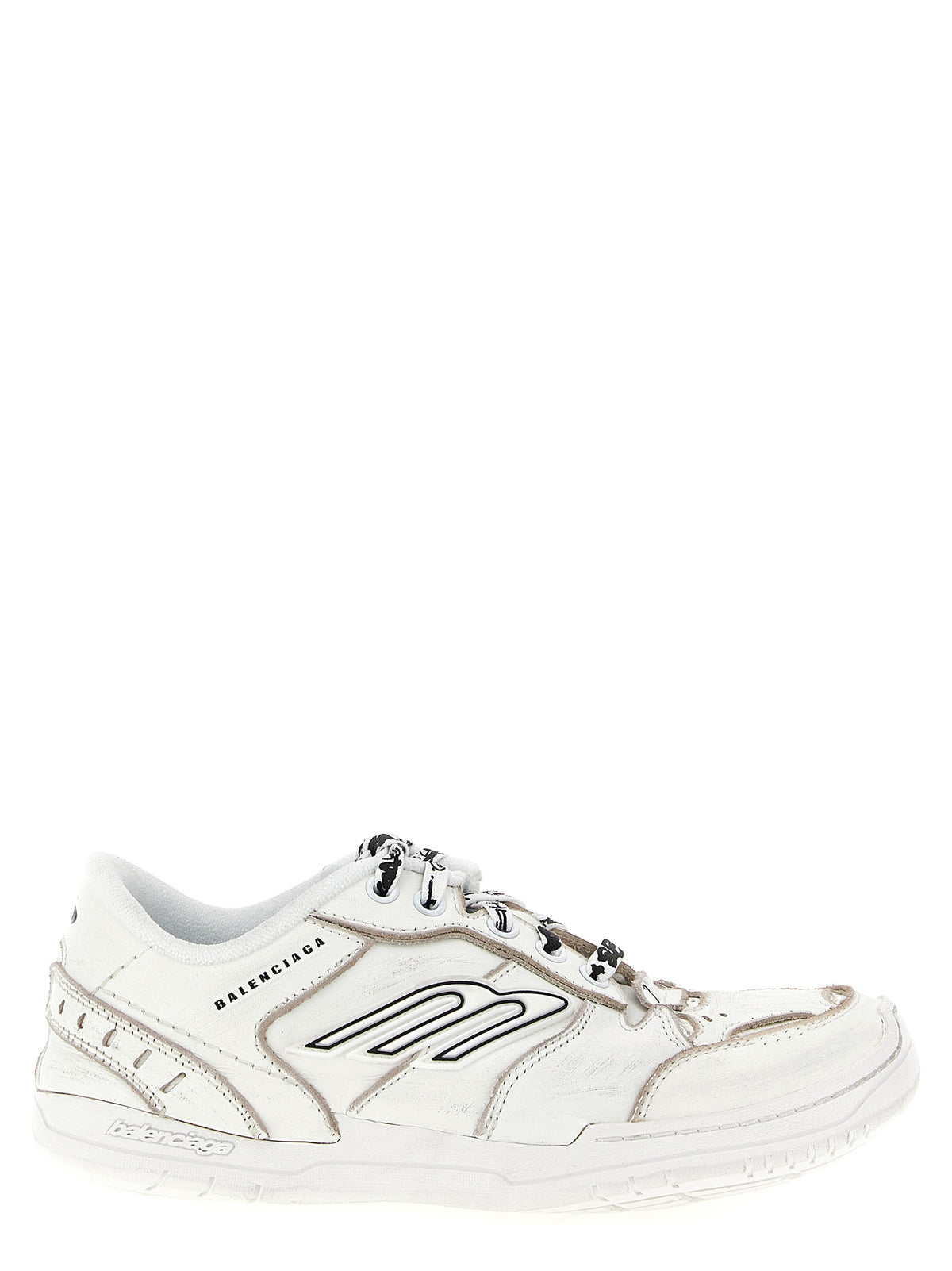 Balenciaga White Calfskin Athletic Sneakers