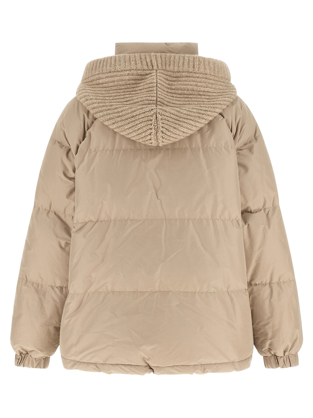 Brunello Cucinelli Beige Cotton Full-Length Jacket