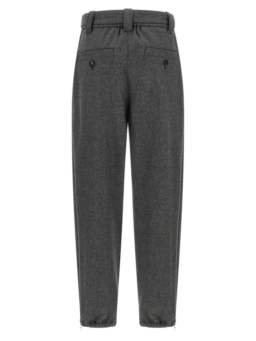 Brunello Cucinelli Gray Virgin Wool Cargo Pants