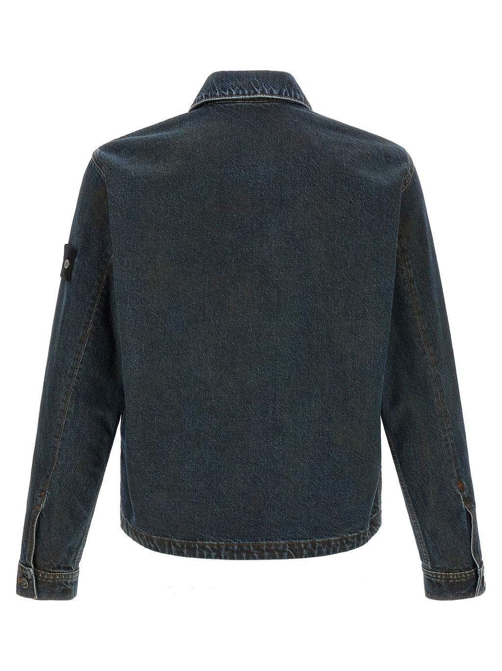 Stone Island Blue Cotton Denim Jacket