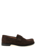 Loewe Brown Calfskin Slip-On Loafers