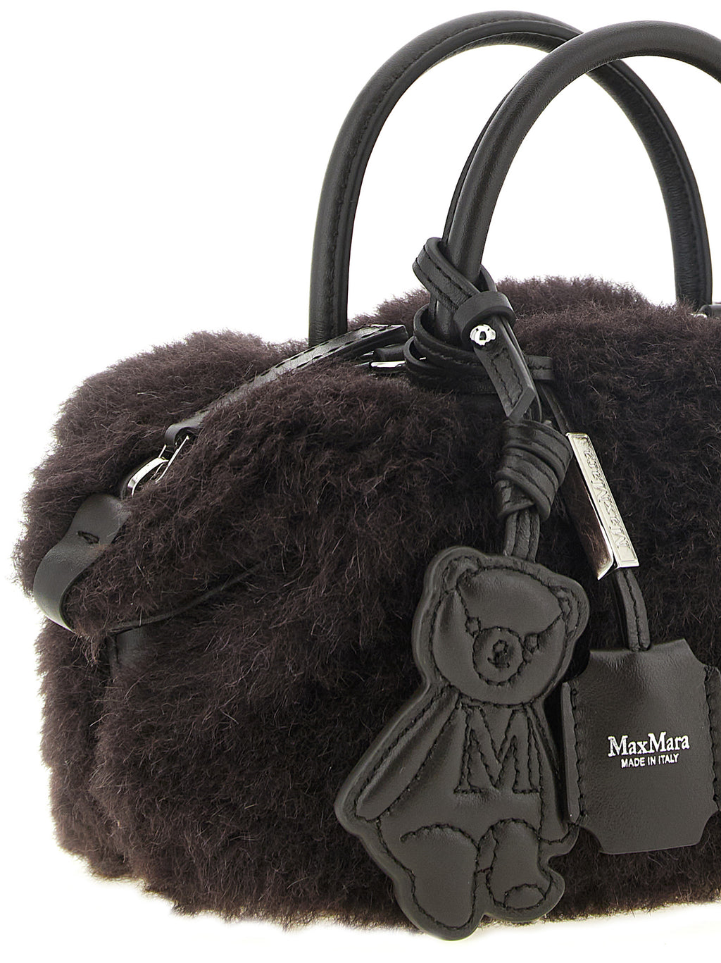 Max Mara Brown Alpaca Leather Handbag