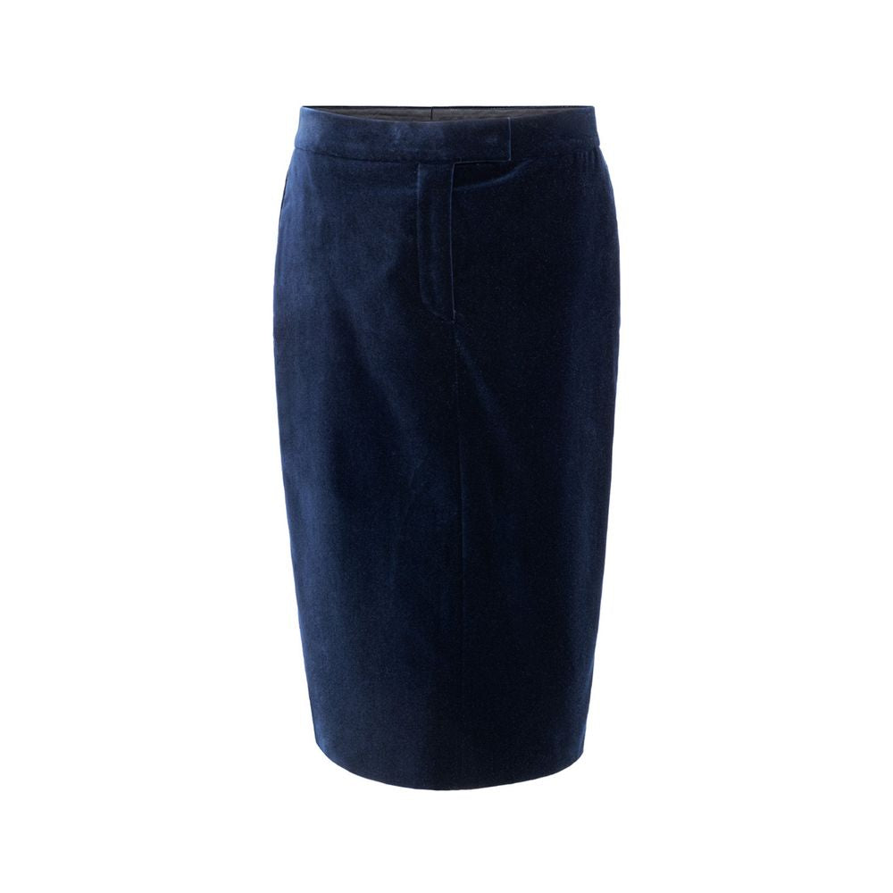 Tom Ford Blue Cotton Midi Skirt