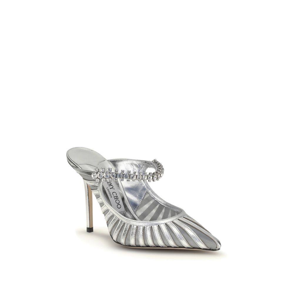 Jimmy Choo Silver Leather High Heel Pumps