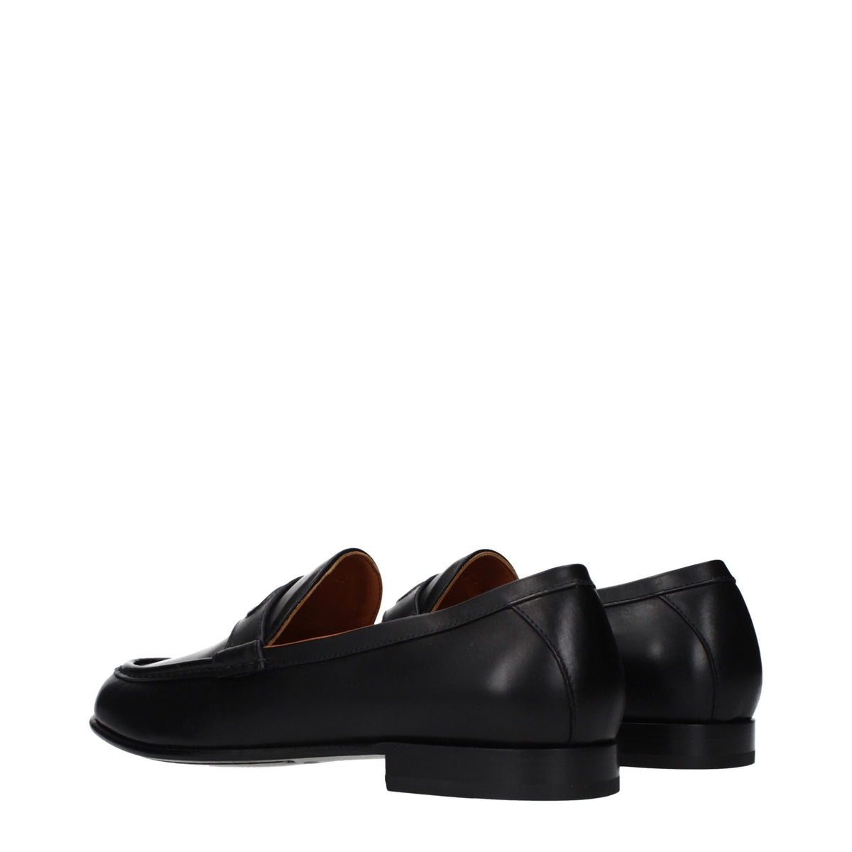 Valentino Garavani Black Leather Slip-On Loafers